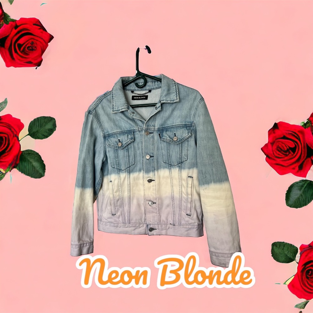 NEON BLONDE denim jacket sz S
